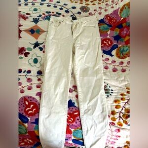 JCrew high rise Skinny off/White Jeans. Like New!